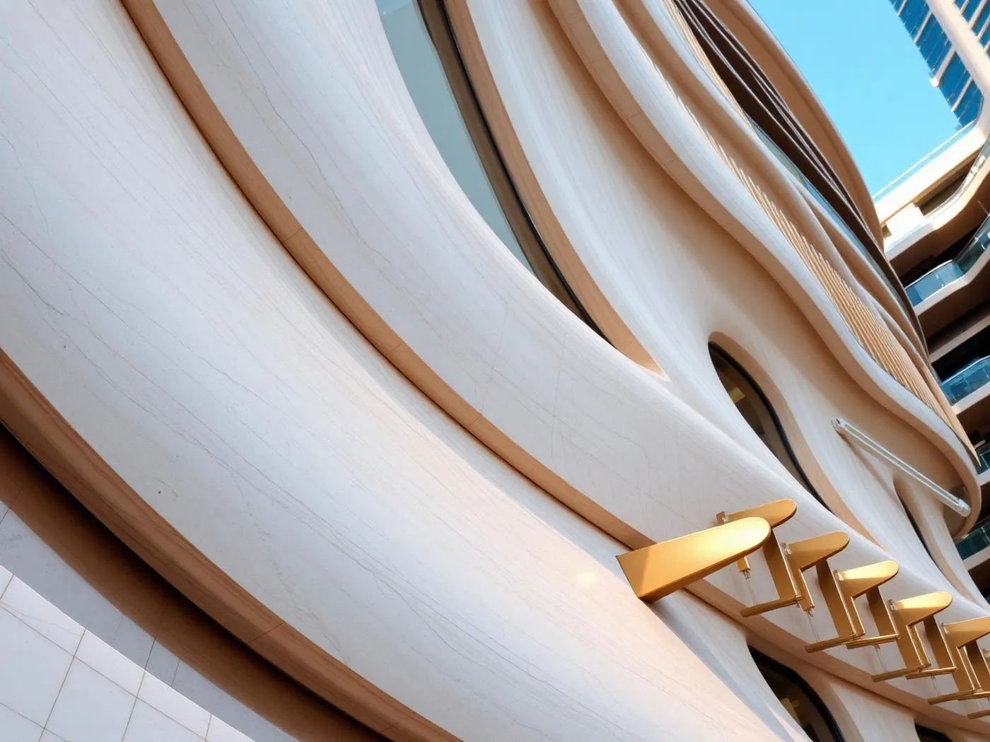 Curved architecture and flowing forms inspired by a sheltered cove.
